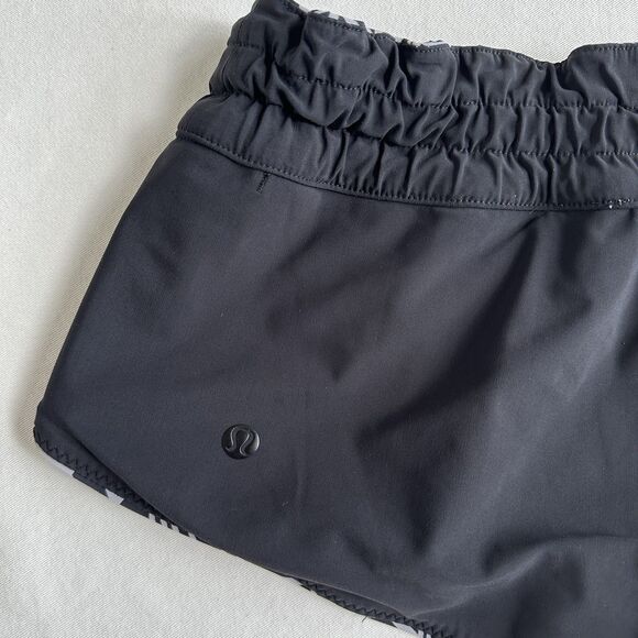 Lululemon Shanti Surf Short Pretty Palm Black Angel Wing White Size 6 ? - Picture 9 of 9